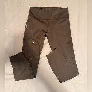 On Running Brown Performance Tights